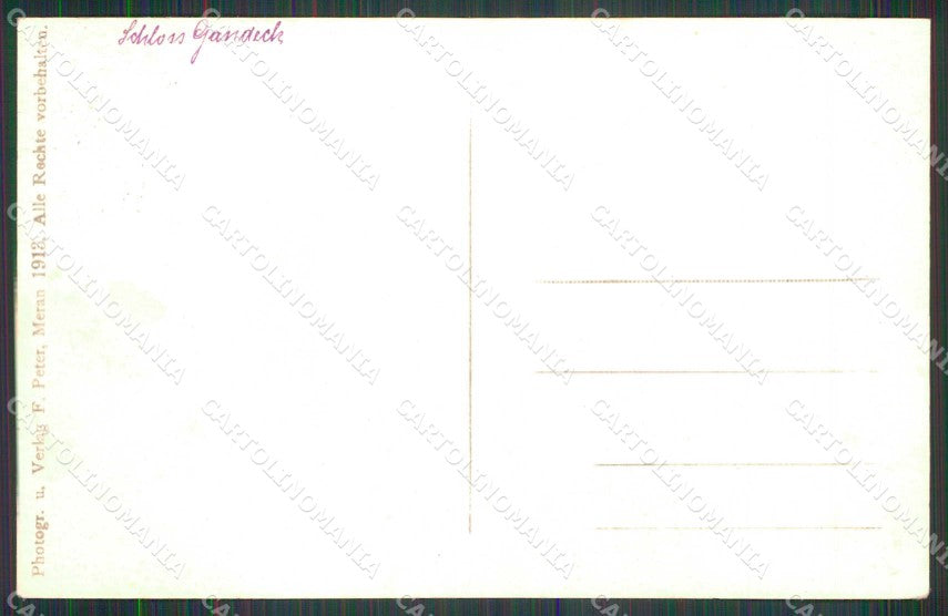Bolzano Merano Castello Foto cartolina RB9158 – retro