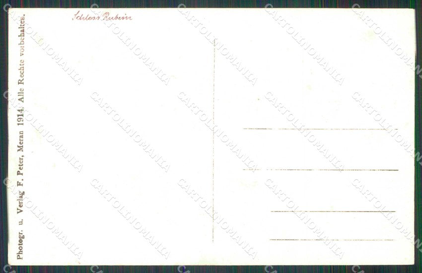 Bolzano Merano Castel Rubein Foto cartolina RB9162 – retro