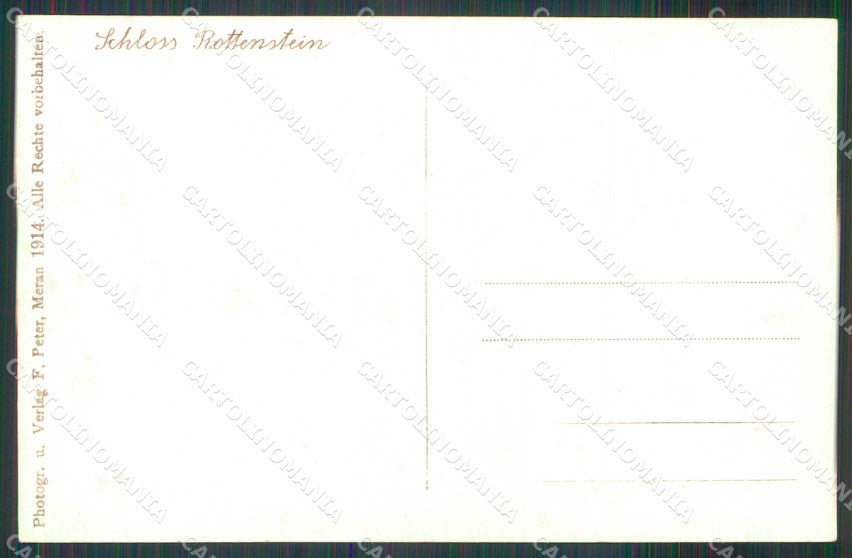 Bolzano Merano Castello Rottenstein Foto cartolina RB9163 – retro