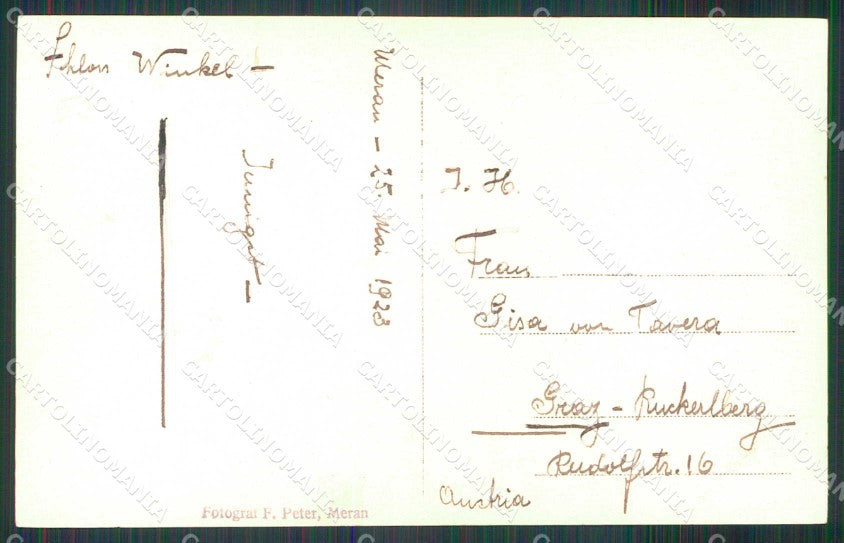 Bolzano Merano Castello Winkel Foto cartolina RB9164 – retro