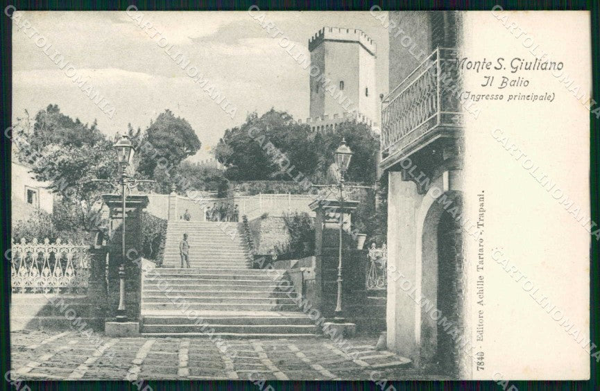 Trapani Monte San Giuliano Balio Ingresso Principale cartolina RB9178 – fronte