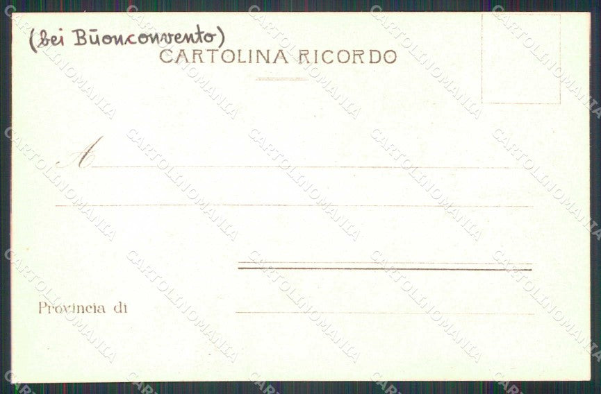 Siena Asciano Monte Oliveto Maggiore Interno Abbazia cartolina RB9207 – retro