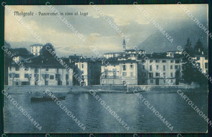 Lecco Malgrate Lago Maggiore Barca cartolina RB9218 – fronte