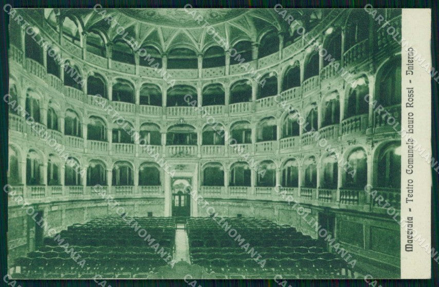 Macerata Città Teatro Comunale Lauro Rossi Interno cartolina RB9232 – fronte