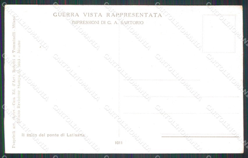 Udine Latisana Salto del Ponte cartolina RB9244 – retro
