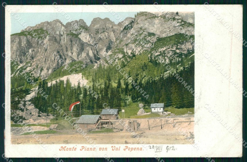 Belluno Cortina D'Ampezzo Monte Piano Val Popena cartolina RB9250 – fronte