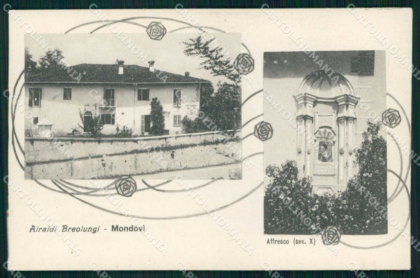 Cuneo Mondovì Airaldi Breolungi Affresco cartolina RB9261 – fronte