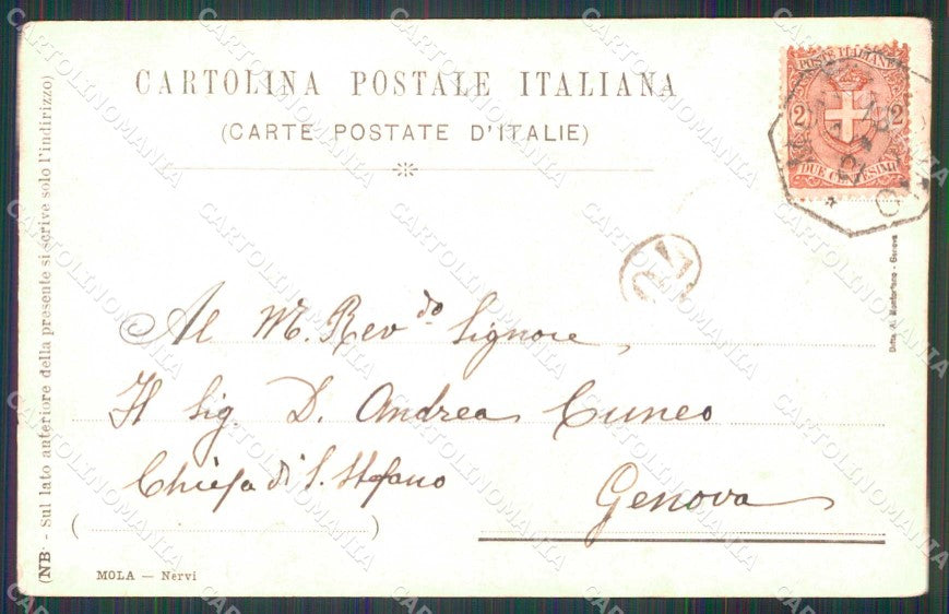 Genova Montebruno Nostra Signora di Montebruno Santuario cartolina RB9262 – retro