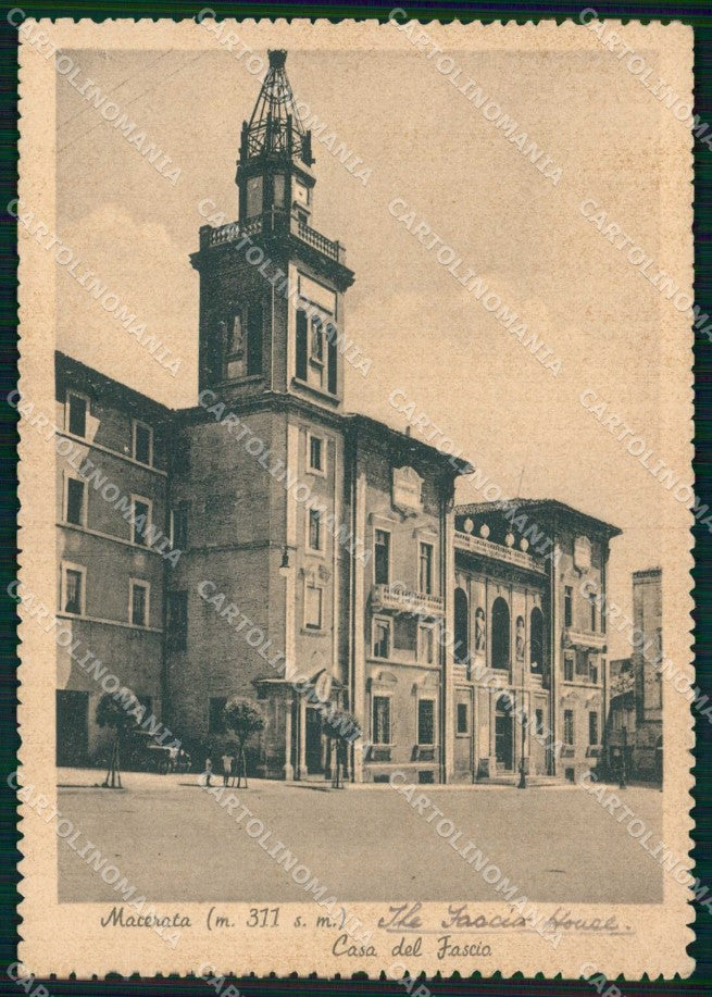 Macerata Città Casa del Fascio Fascismo FG cartolina RB9304 – fronte