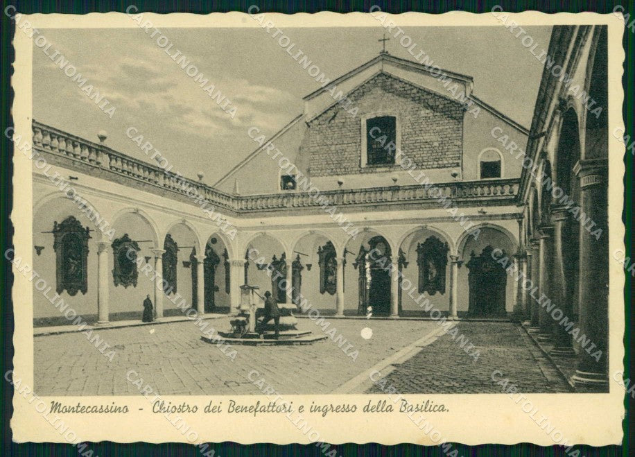 Frosinone Montecassino Ingresso Basilica Chiostro ABRASA FG cartolina RB9316 – fronte
