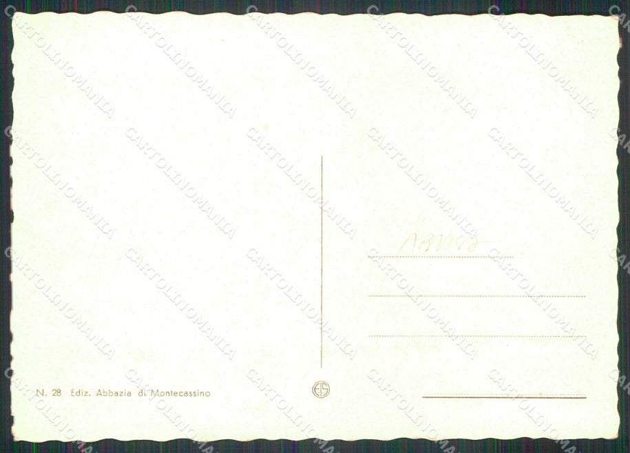 Frosinone Montecassino Ingresso Basilica Chiostro ABRASA FG cartolina RB9316 – retro
