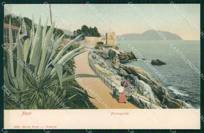 Genova Nervi Passeggiata cartolina RB9320 – fronte