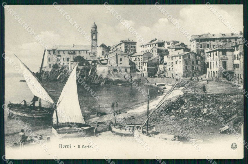 Genova Nervi Porto Barche Brunner cartolina RB9336 – fronte