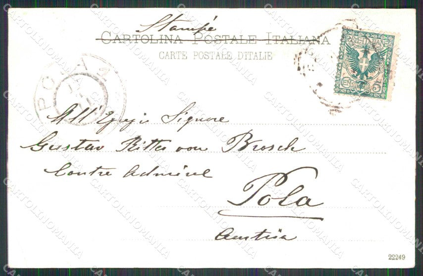 Genova Nervi Saluto da Chiaro di Luna cartolina RB9339 – retro