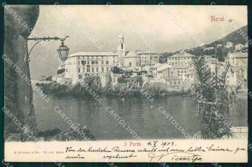 Genova Nervi Porto Modiano 6884 cartolina RB9340 – fronte