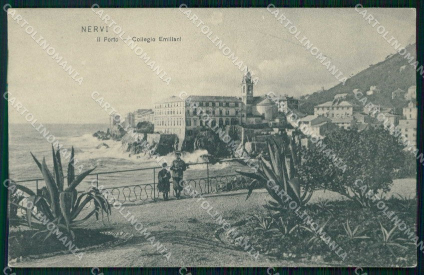 Genova Nervi Porto Collegio Emiliani Trenkler cartolina RB9342 – fronte