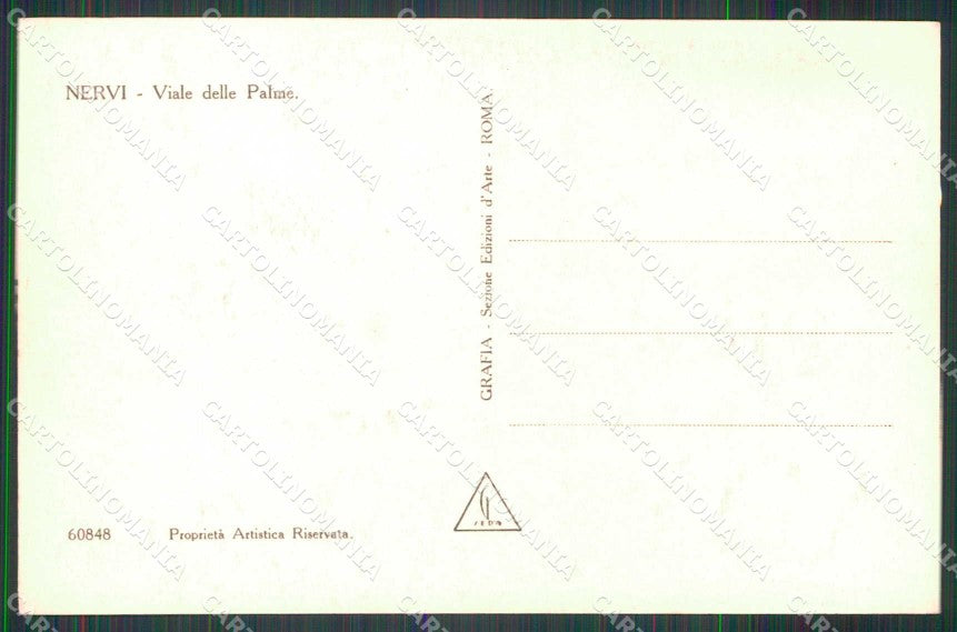 Genova Nervi Viale delle Palme Foto cartolina RB9358 – retro
