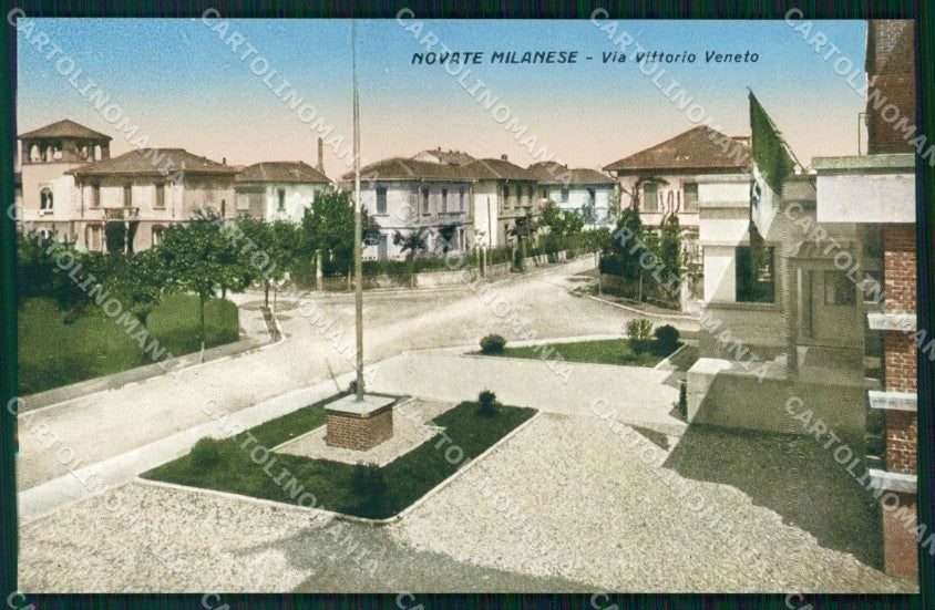 Milano Novate Milanese Via Vittorio Veneto Tipocromo cartolina RB9362 – fronte