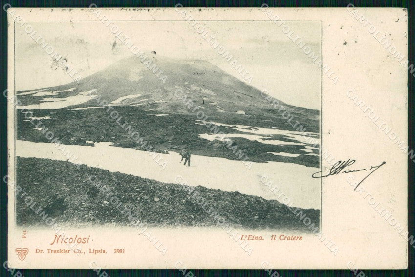 Catania Nicolosi Etna Cratere Trenkler 3981 cartolina RB9371 – fronte