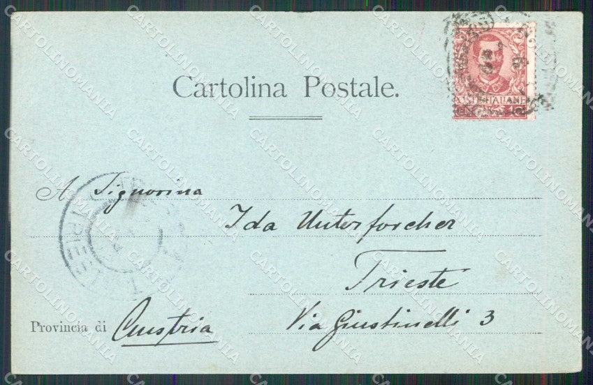 Napoli Città Piazza del Plebiscito Chiaro di Luna Stengel 11188 cartolina RB9422 – retro