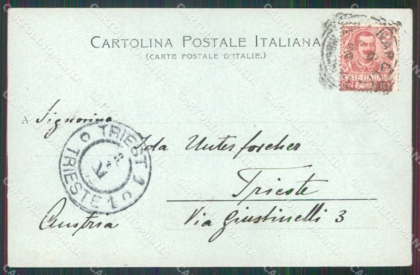 Napoli Città Via di Piedigrotta Chiaro di Luna Stengel 11190 cartolina RB9423 – retro