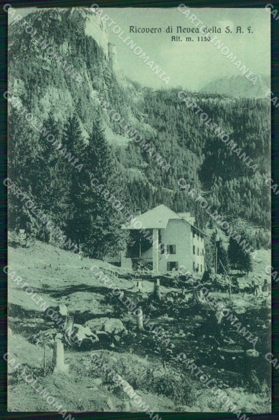 Udine Chiusaforte Nevea Ricovero della S A F cartolina RB9455 – fronte