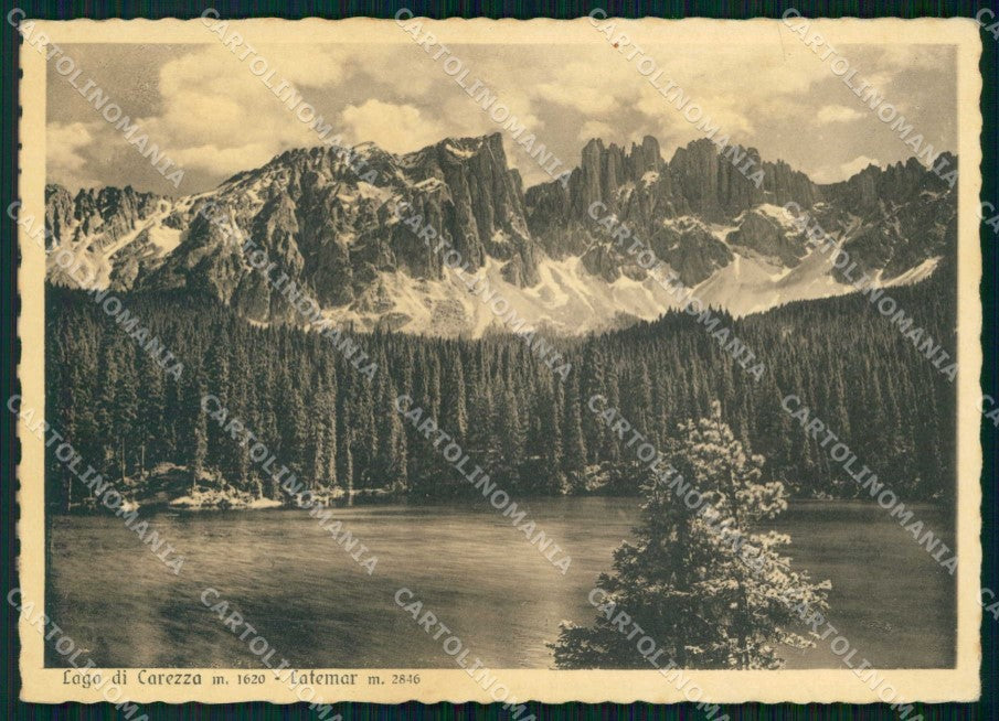 Bolzano Nova Levante Lago di Carezza Latemar Brunner FG cartolina RB9477 – fronte