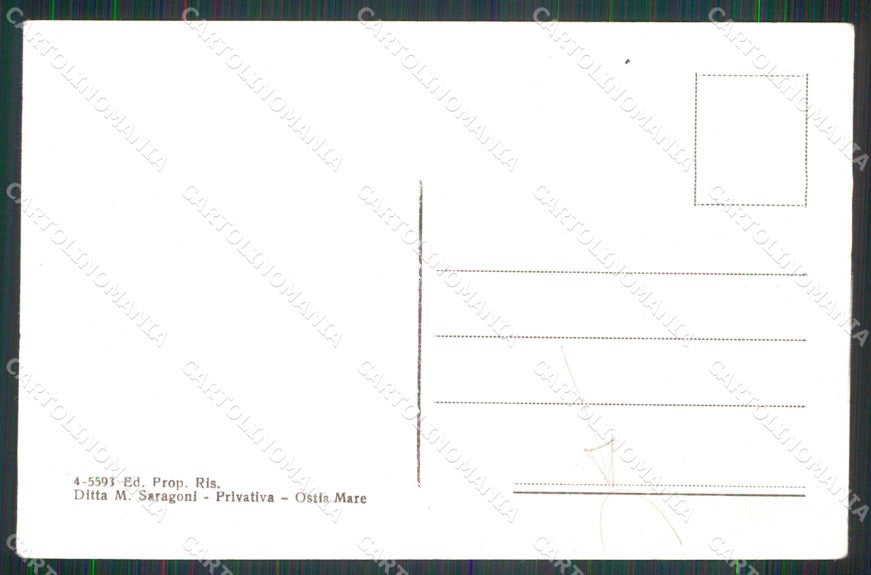 Roma Ostia Stabilimento Roma STRAPPINO cartolina RB9499 – retro