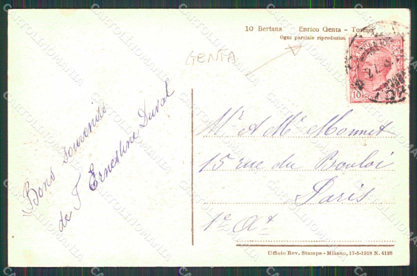 Torino Oulx Ferrovia Elettrica Cime dell'Orso Genta cartolina RB9518 – retro
