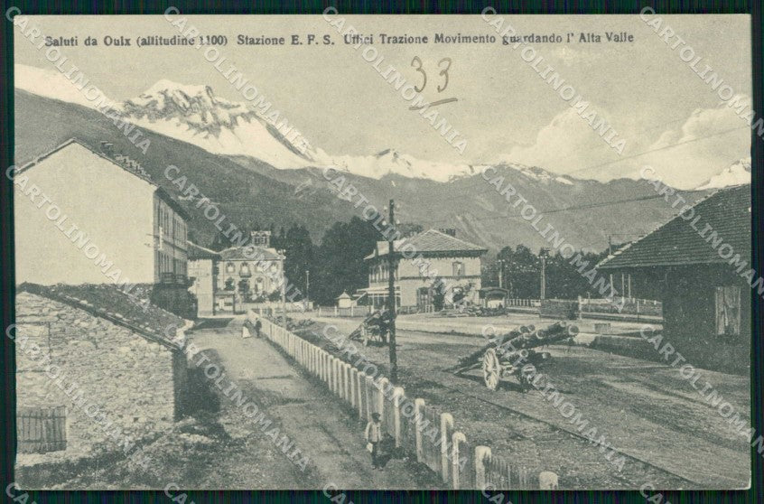 Torino Oulx Saluti da Stazione E F S Genta 1002 cartolina RB9525 – fronte
