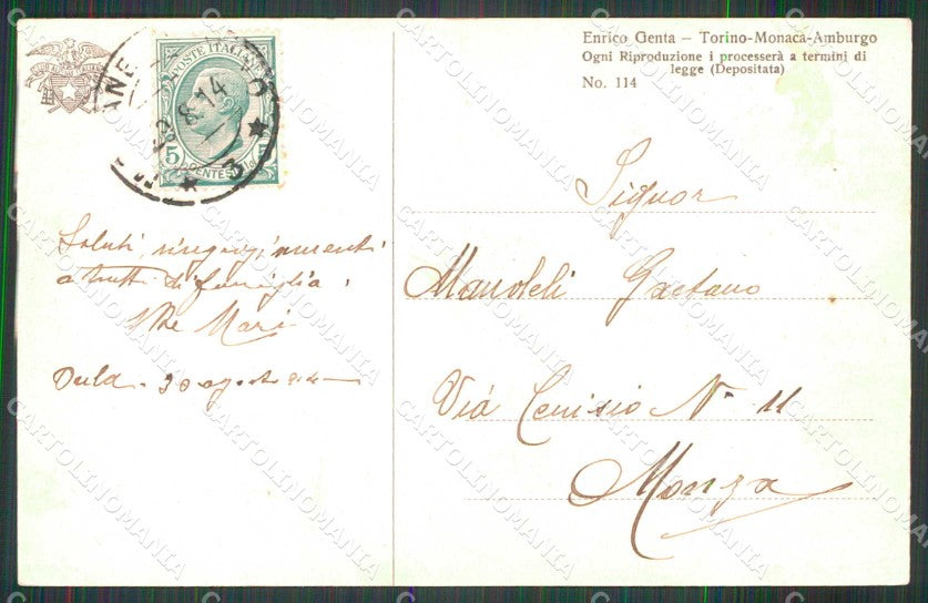 Torino Oulx Veduta dal Borgo Superiore Genta 114 cartolina RB9527 – retro