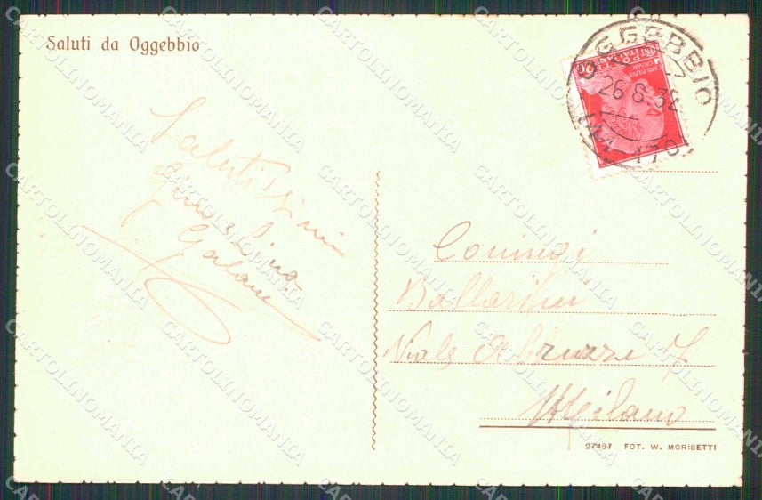 Verbania Oggebbio Lago Maggiore Barca cartolina RB9531 – retro