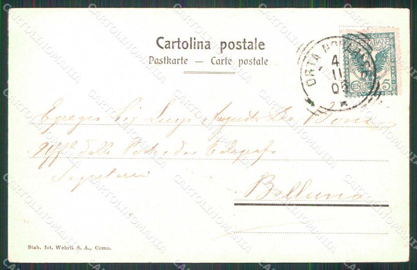 Novara Orta Orta e Sacro Monte Brunner 16444 cartolina RB9536 – retro