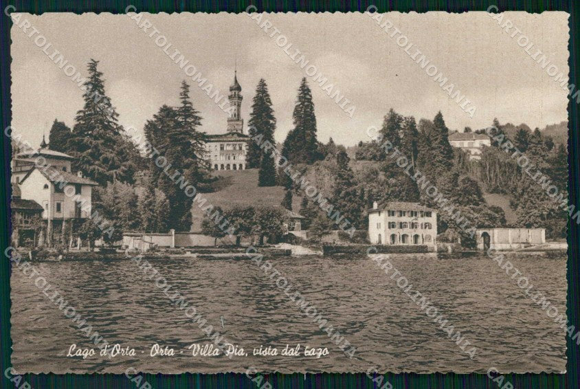 Novara Orta Villa Pia Vista dal Lago cartolina RB9538 – fronte