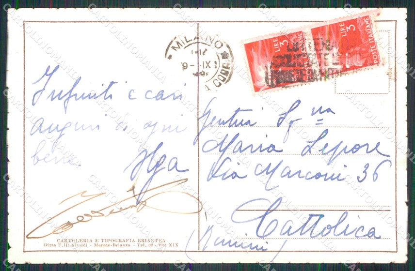 Lecco Olgiate Calco San Zenone cartolina RB9552 – retro