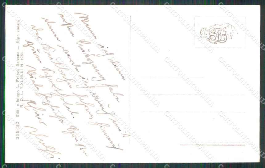 Bolzano Ortisei Funivia sull'Alpe di Siusi Franzl 325/20 cartolina RB9563 – retro