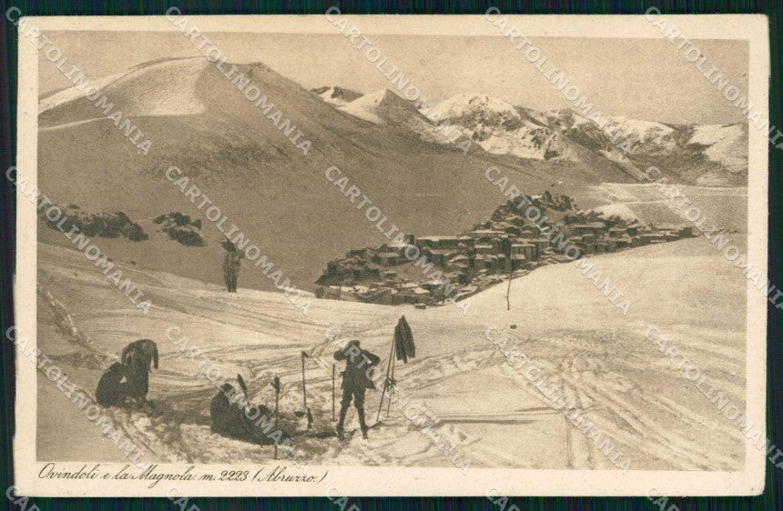 L'Aquila Ovindoli Club Alpino Italiano Sci cartolina RB9567 – fronte