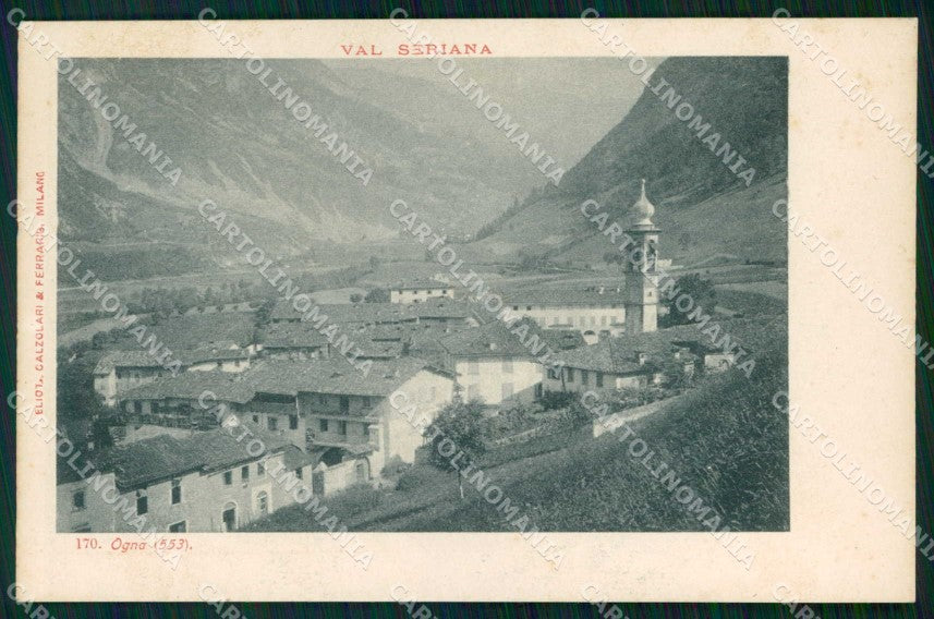 Bergamo Villa D'Ogna Val Seriana cartolina RB9570 – fronte