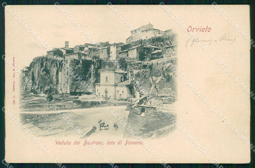Terni Orvieto Veduta dei Bastioni Ponente Stengel 11897 cartolina RB9572 – fronte