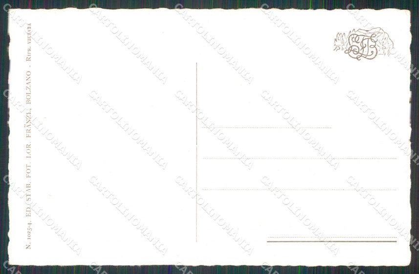 Bolzano Ortisei Val Gardena Sella e Sassolungo Franzl 1025/4 cartolina RB9580 – retro