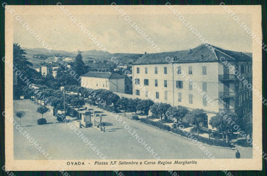 Alessandria Ovada Piazza XX Settembre Corso Regina Margherita cartolina RB9586 – fronte
