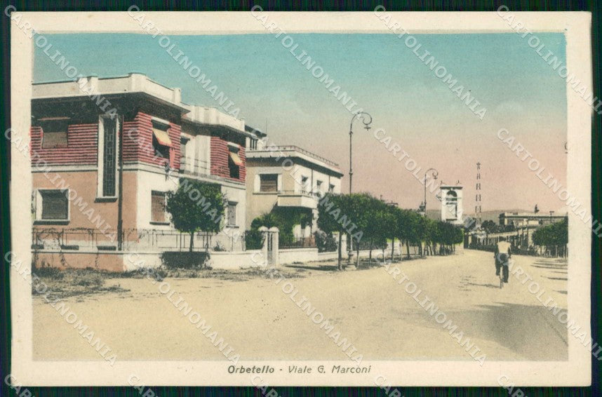 Grosseto Orbetello Viale Marconi cartolina RB9588 – fronte