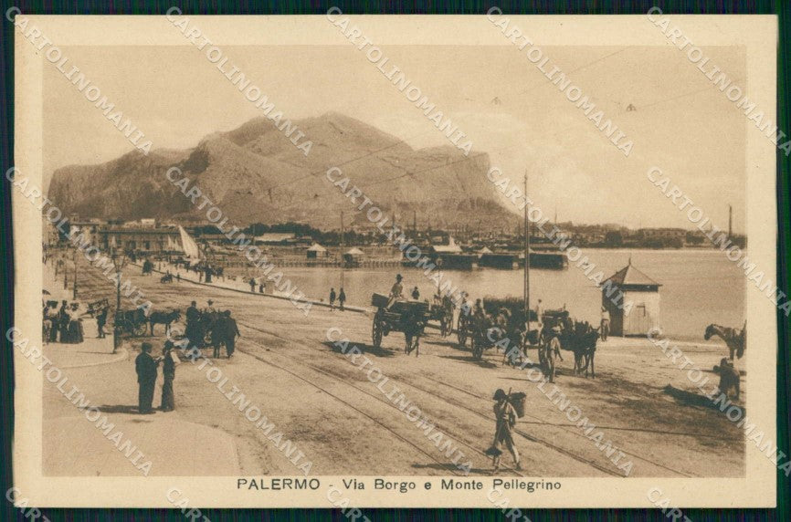 Palermo Città Via Borgo Monte Pellegrino cartolina RB9612 – fronte