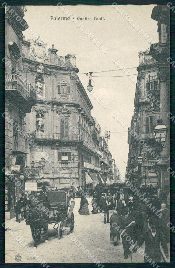 Palermo Città Quattro Canti Brunner 9040 cartolina RB9619 – fronte