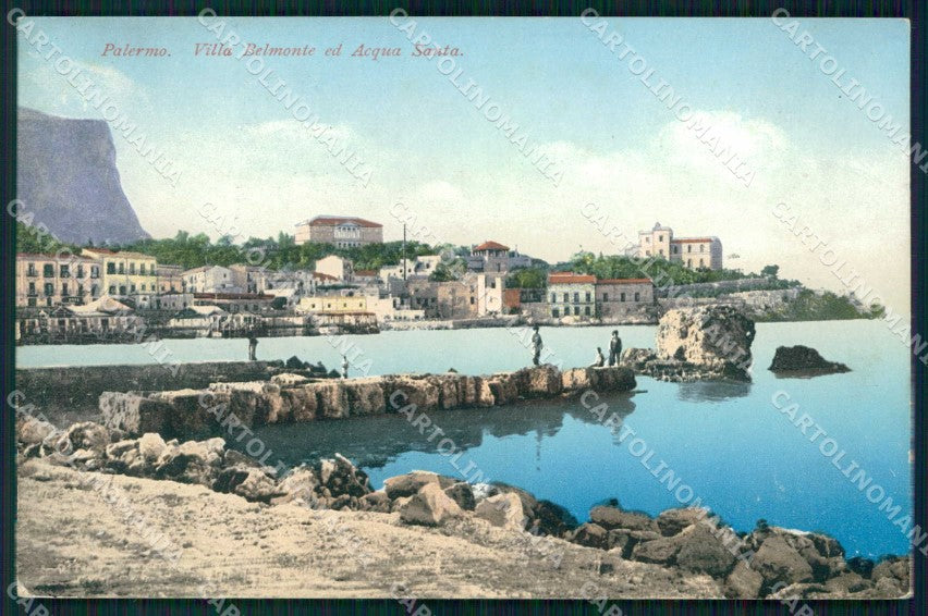 Palermo Città Villa Belmonte Acqua Santa cartolina RB9625 – fronte