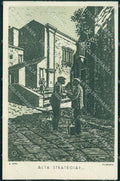 Palermo Città Alta Strategia Xilografia Arte Belle Arti cartolina RB9633 – fronte