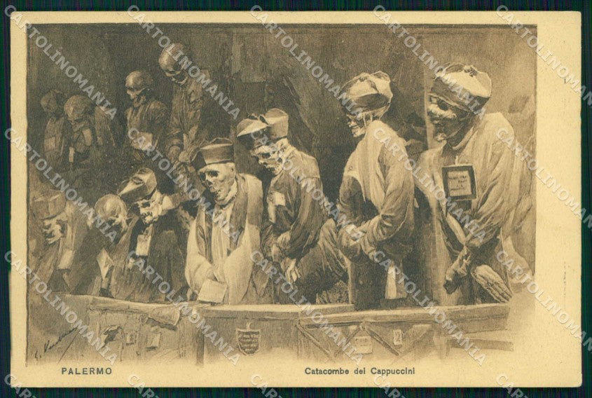 Palermo Città Catacombe dei Cappuccini Mummie cartolina RB9635 – fronte
