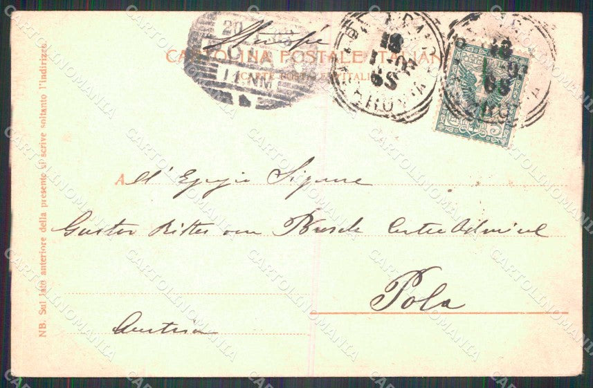 Palermo Città Via Roma Trenkler 16781 MACCHIE cartolina RB9647 – retro