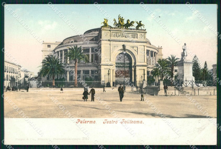 Palermo Città Teatro Politeama cartolina RB9673 – fronte