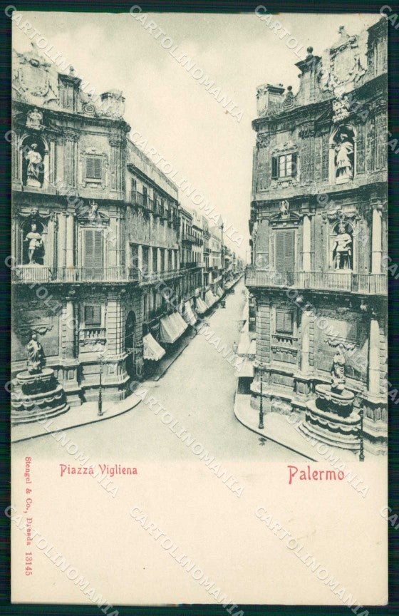 Palermo Città Piazza Vigliena Stengel 13145 cartolina RB9688 – fronte